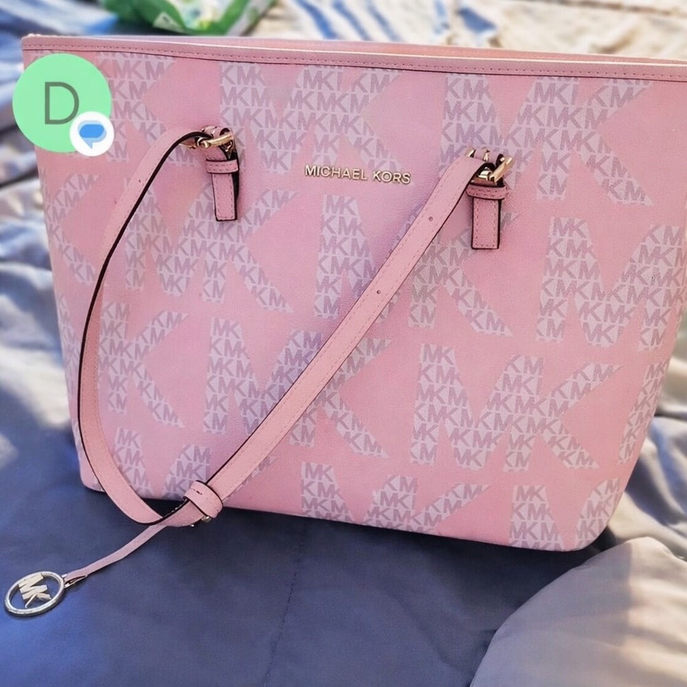 Michael Kors Pink Monogram Tote
